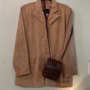 Terry Lewis classic luxuries leather jacket SZ. Med.